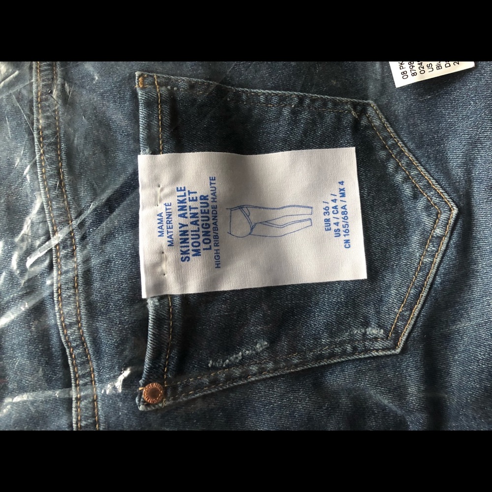 Mama Maternite skinny ankle jeans size 4